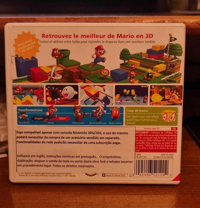 Jogos da Nintendo mais um Jogo e o interior da caixa