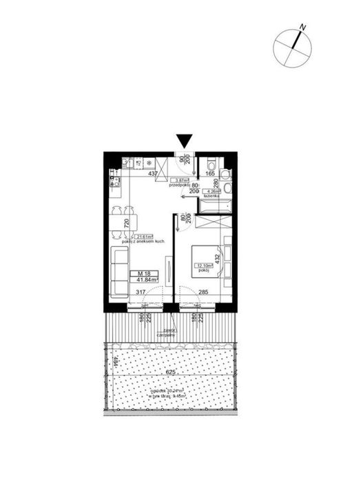 2-pokojowe mieszkanie 41m2 + ogródek