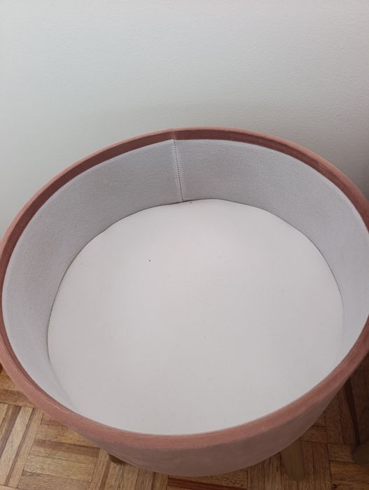 Conjunto de 2 Bancos/Puffs em Veludo Rosa Velho com Arrumação