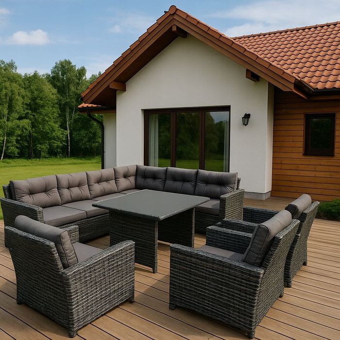 Meble ogrodowe NAROŻNIK 9os Taras komplet wypoczynkowy PROMOCJA