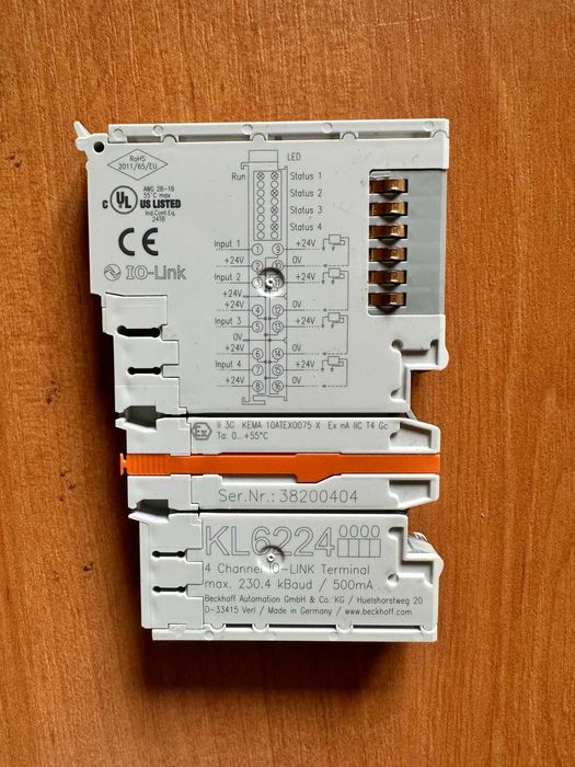 Beckhoff KL6224 – 4-kanałowy moduł IO-Link Bus Terminal / EtherCAT PLC