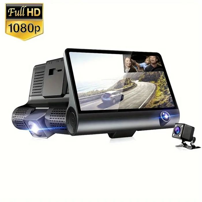 Wideorejestrator Full HD 1080p z tylną kamerą kamera samochodowa