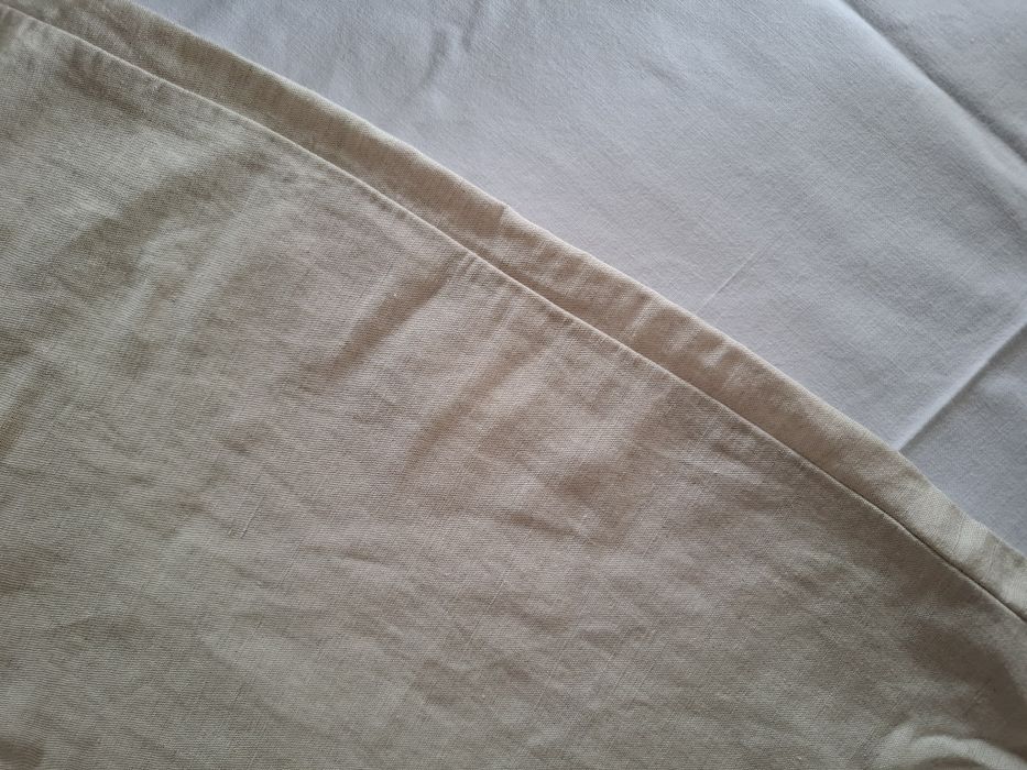 H&M Calça cargo creme perna larga - tamanho L