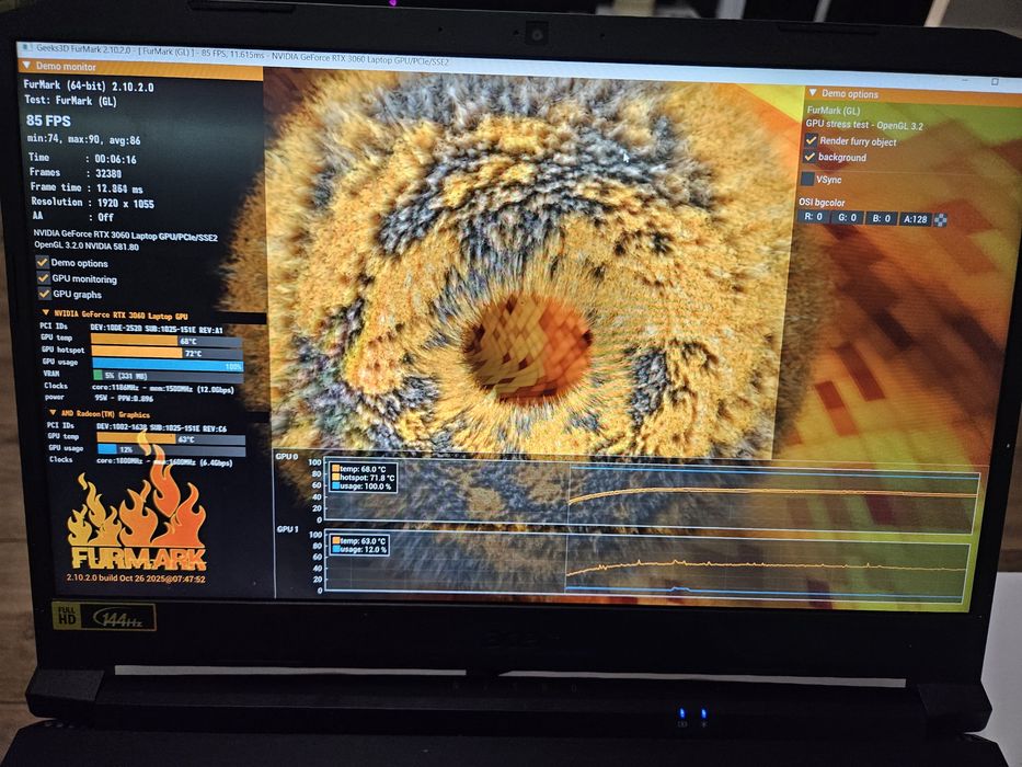 Laptop gamingowy Acer Nitro 5 RTX 3060 Ryzen 5 SSD 512GB RAM 16GB