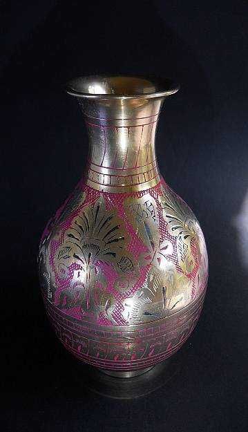 Винтажная Индийская латунная ваза