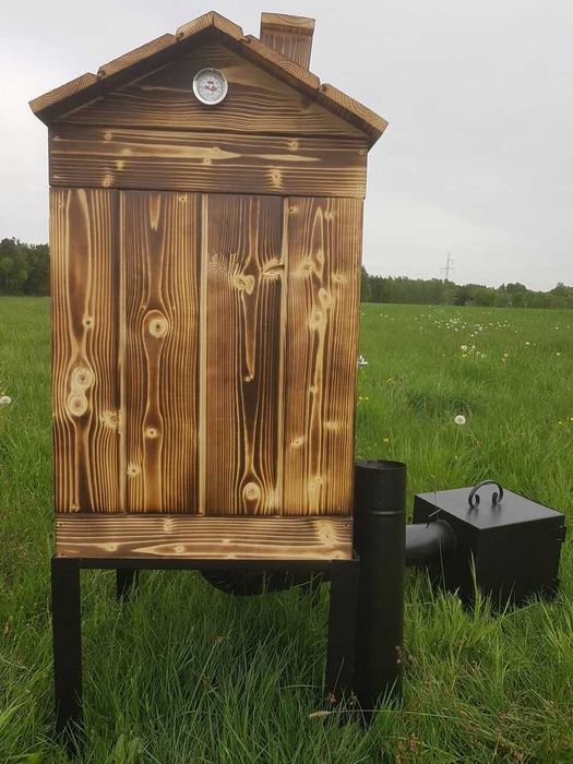 Wędzarnia drewniana LEO MIDI wędzok wędzarka piec stolik komplet