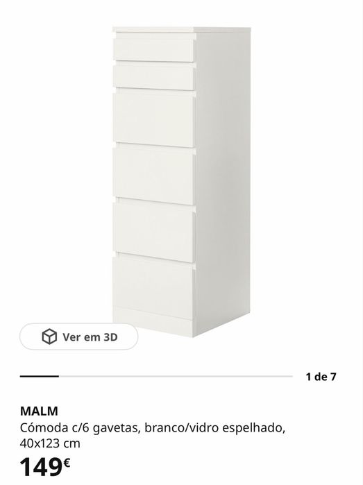 Comoda 6 gavetas Ikea - MALM