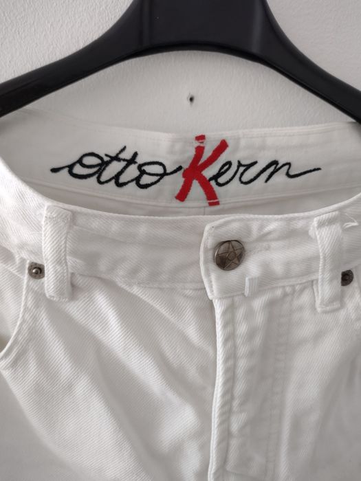Białe vintage Otto kern jeansy dżins wysoki stan szeroka nogawka m 38