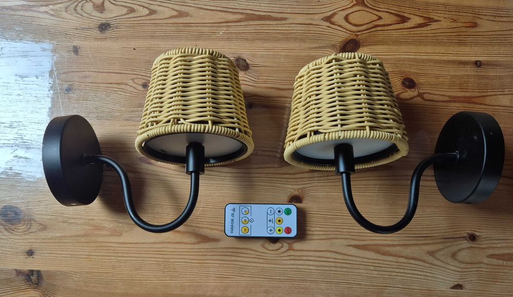 Lampka kinkiet ładowanie usb komplet