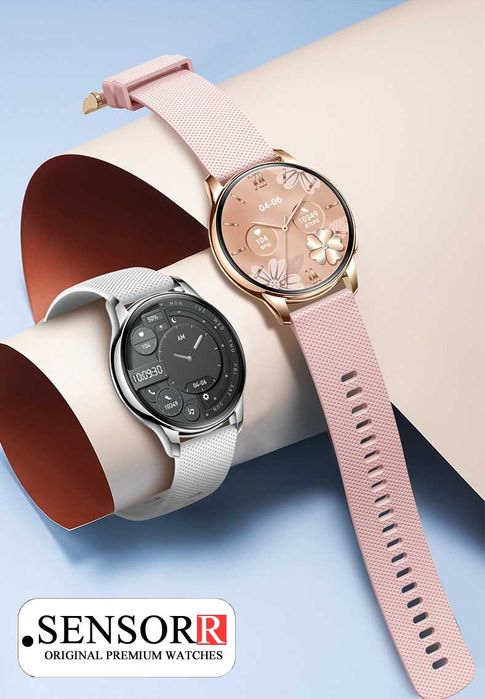 Czarny Zegarek Smartwatch Damski Rozmowy Ciśnienie Pulsometr Sen Kroki