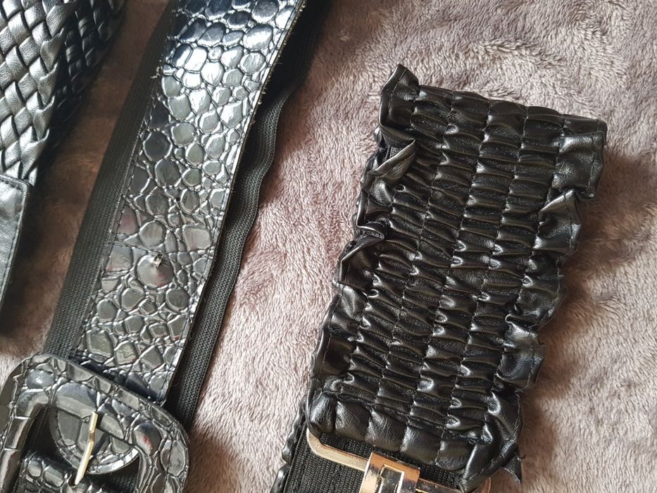 2 w cenie 1 Pasek na gumce damski czarny GRATIS