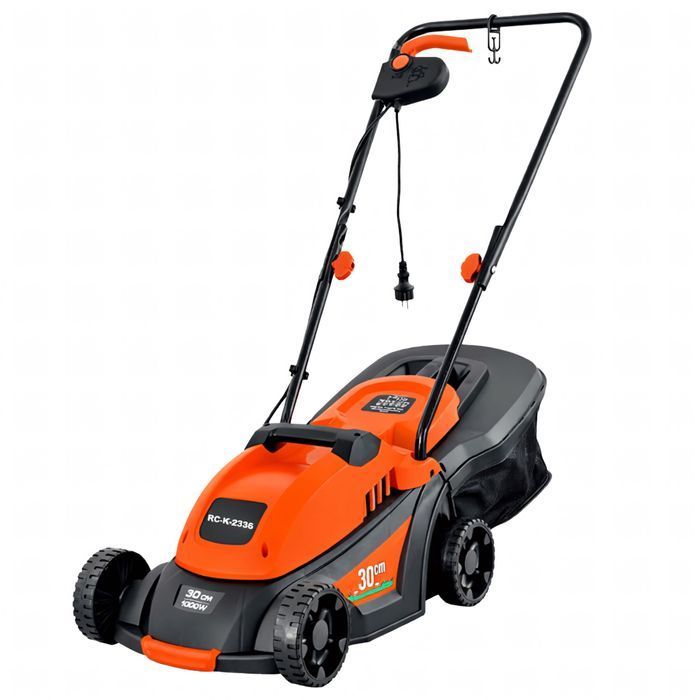 Kosiarka Elektryczna 1000W 30cm Z Koszem 35L Do Trawy Ogrodowa