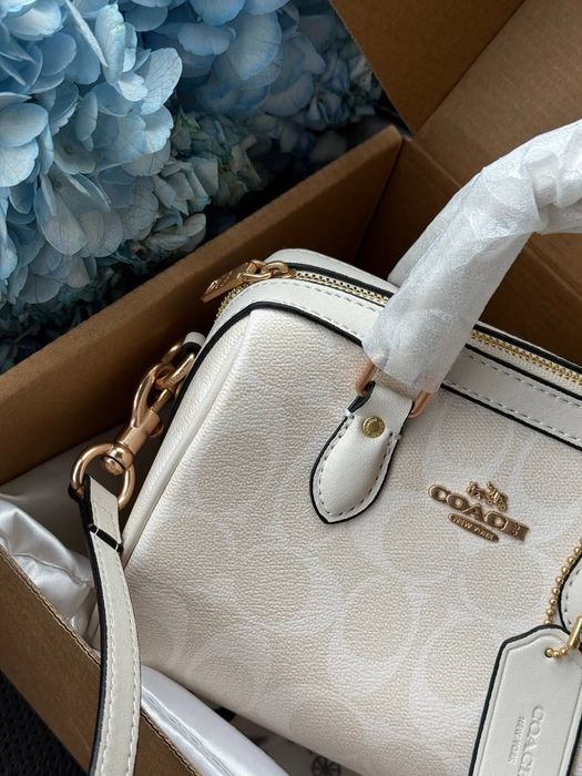 Сумка Coach Rowan Satchel Bag / сумочка коуч коач біла маленька