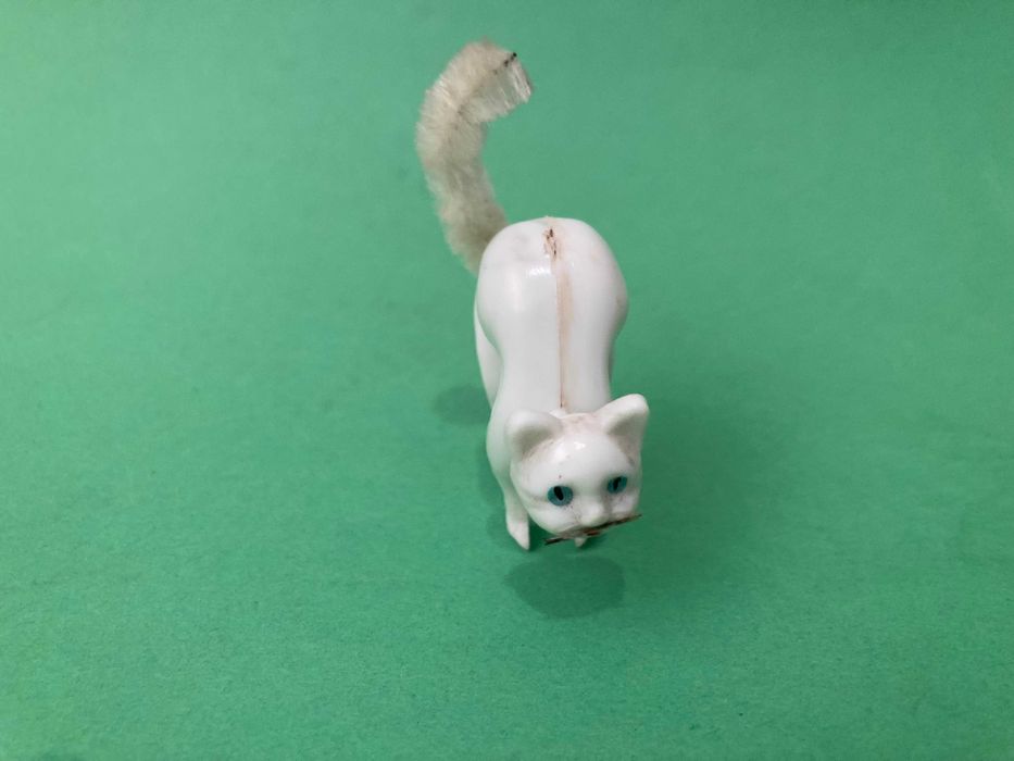 Lote de 2 gatos com cabeça basculante em celuloide Anos 60