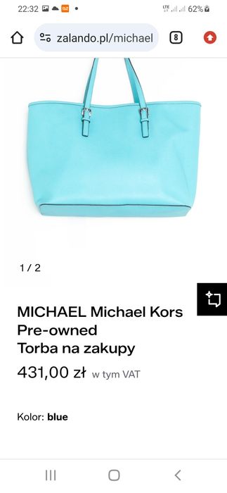 Błękitna pastelowa torba na zakupy