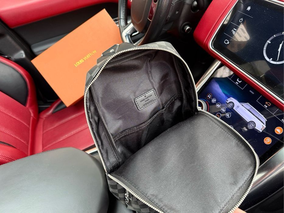 Слинг LOUIS VUITTON avenue сумка бананка мужская графитовая черная