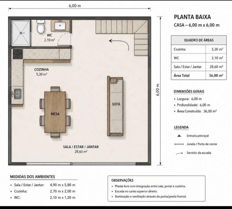 Casa Prefabricada T2 Moderna