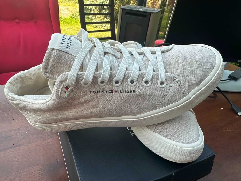 Sneakersy niskie Tommy Hilfiger ecru