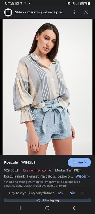 Twinset Milano bluzka, nowa bluzka ekskluzywna