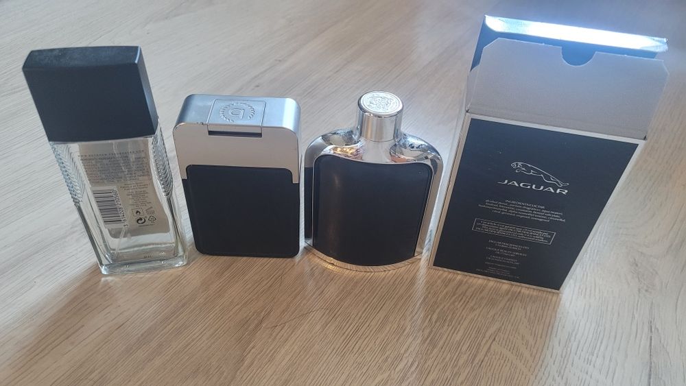 3x puste flakoniki po perfumach, Bugatti,Jaguar, David Beckham.