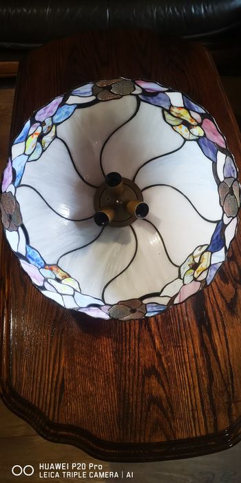 Lampa wisząca witrażowa
