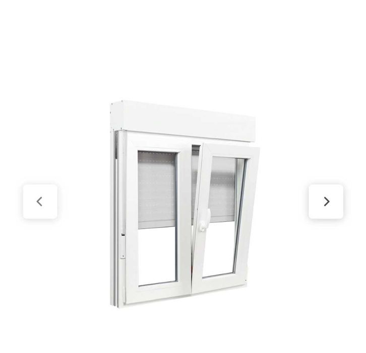 Janela oscilobatente em PVC 100x115 cm com estore branco