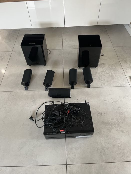 Zestaw Kina Domowego Harman Kardon AVR 171 + Głośniki HKTS + 2x Subwoofer! Stan bardzo dobry