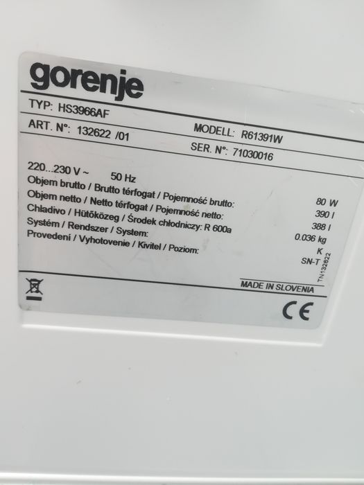 Gorenje model: R61391W części elementy lodówki szuflady półki wysyłka