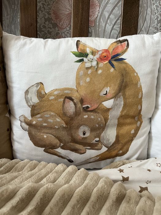 Комплект дитячої постільної білизни з бортиками та балдахіном