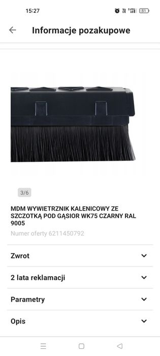 Wywietrznik kalenicowy pod gąsior