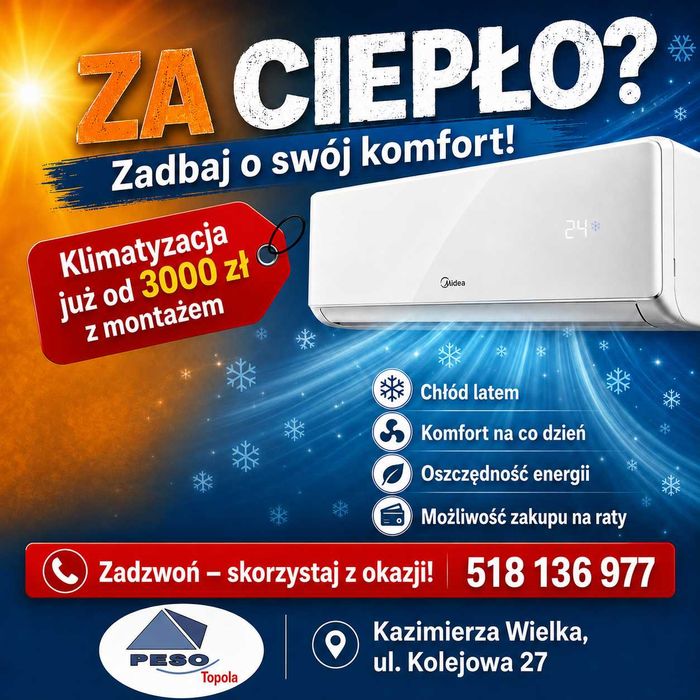Klimatyzacja, pompy ciepła, chłodnictwo, lokalna firma, Rozsądna oferta