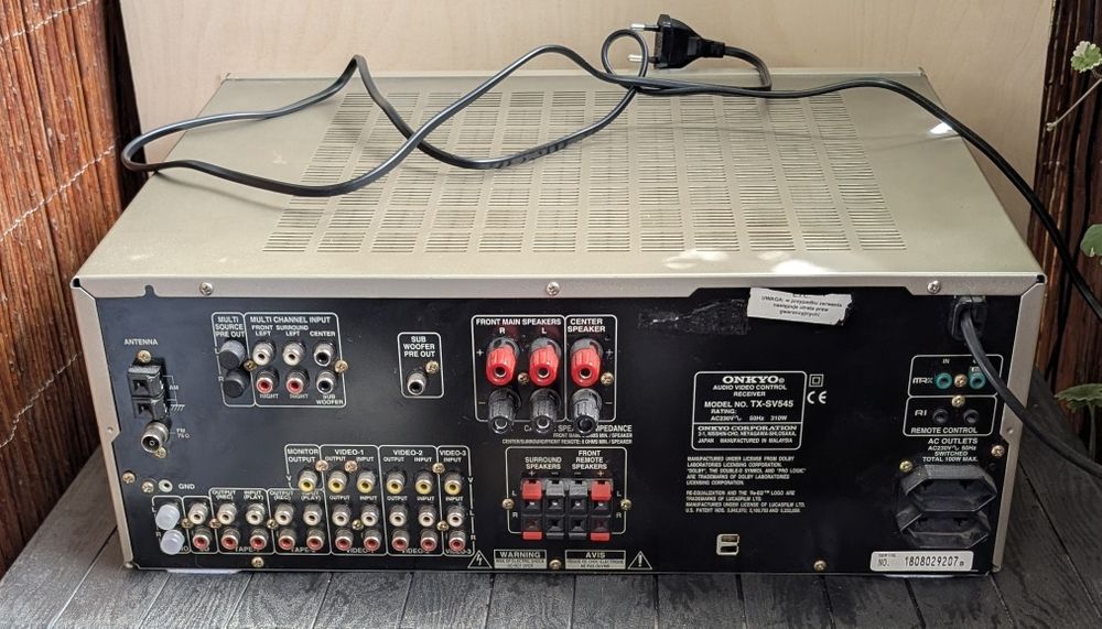 Amplituner Onkyo TX-SV545 z oryginalnym pilotem