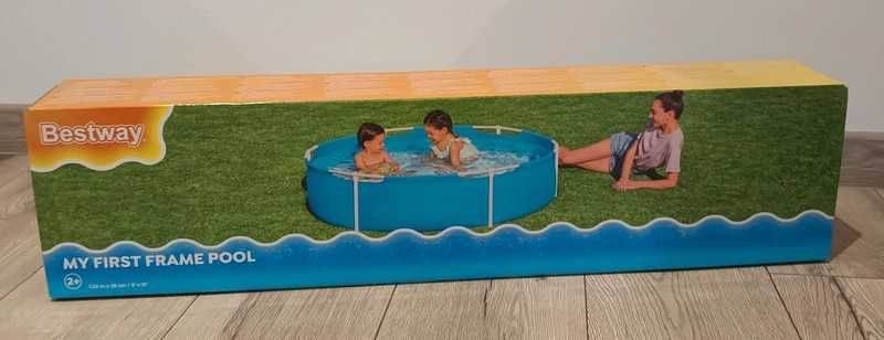 Okrągły basen stelażowy dla dzieci brodzik ogrodowy 152x38 Bestway 2+