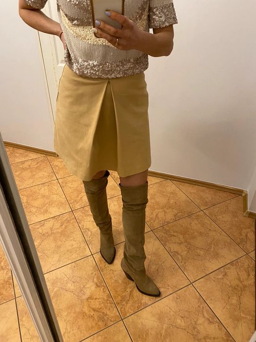 Mohito spódnica trapezowa bez camel nude marki Mohito