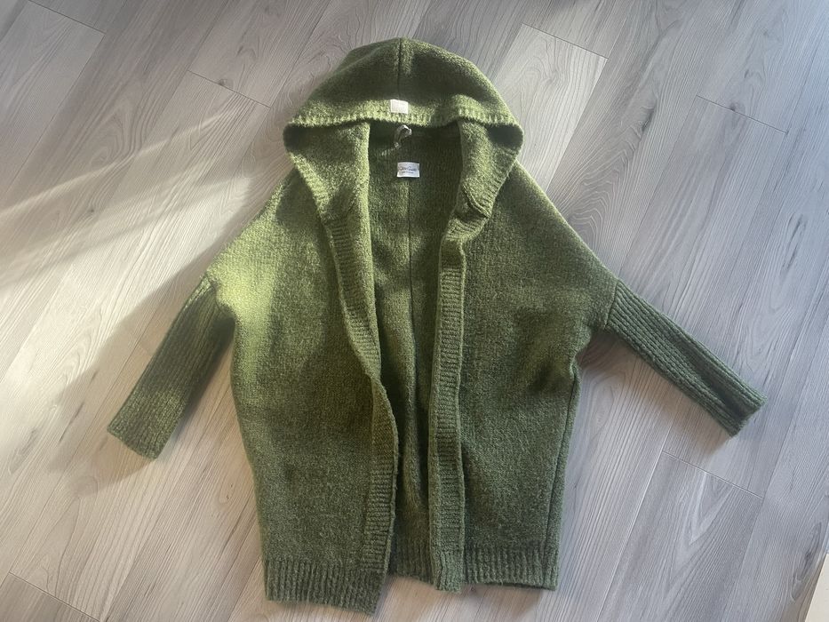 Kardigan sweter Me Gusta butelkowa zielen