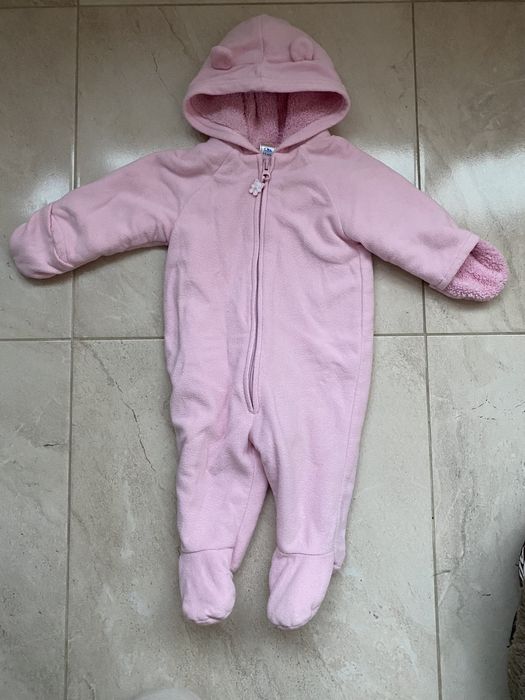 Комбинезон, человечек флисовый теплый 6-9 месяцев