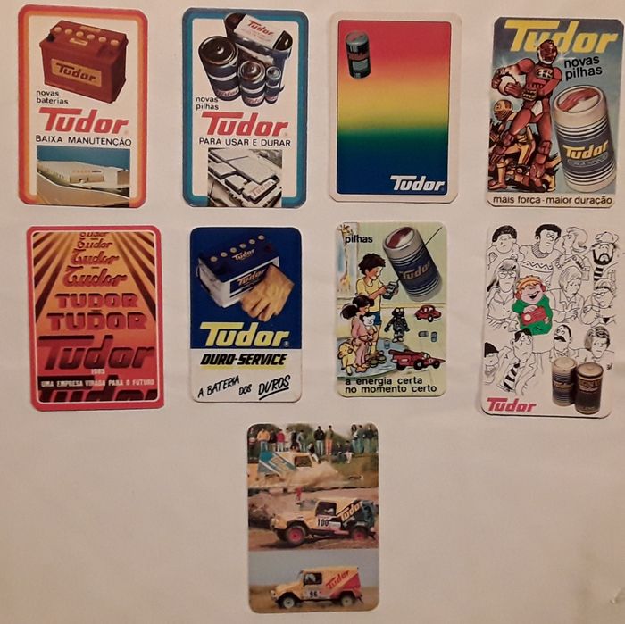 Calendários de bolso Tudor anos 80