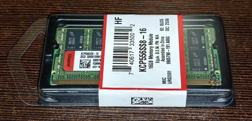 Pamięć RAM DDR5 Kingston KCP556SS8-16 16 GB