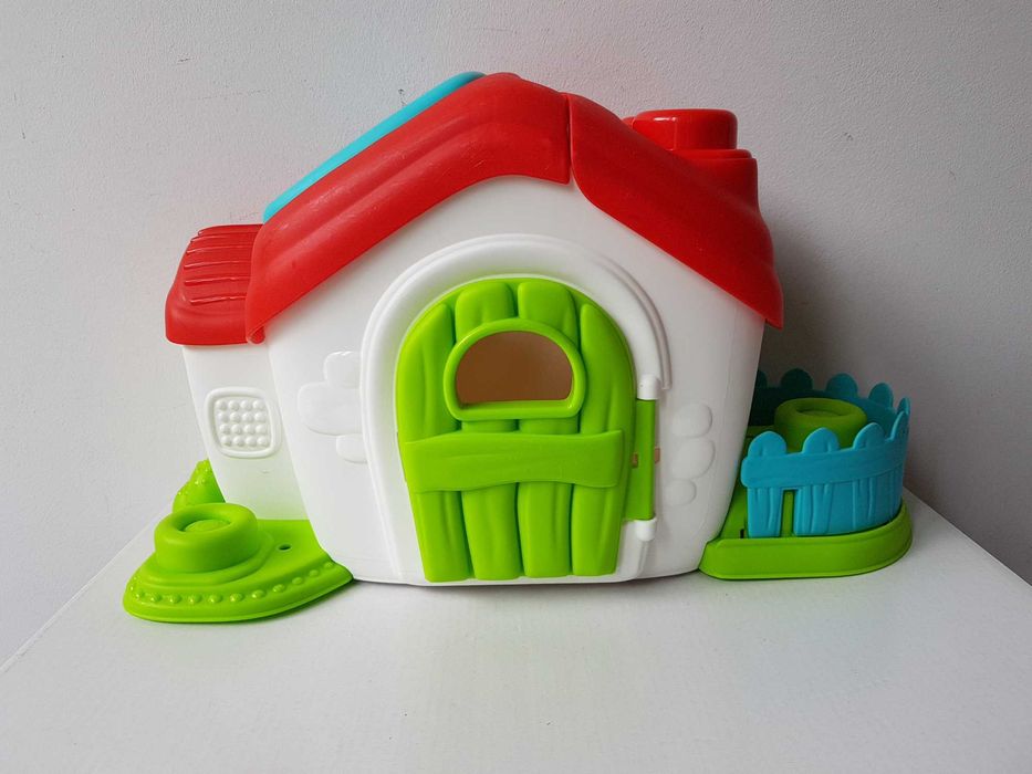 Clementoni sorter farma domek miękkie klocki Soft Clemmy pies krowa