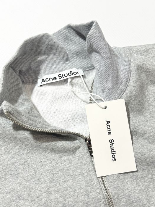 Зип худи Acne Studios Full Zip Grey Logo