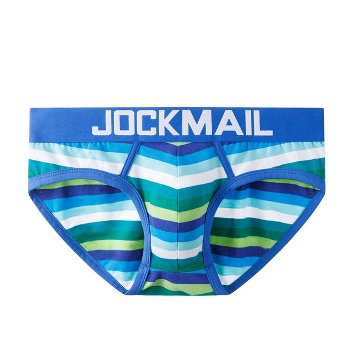 Męskie bawełniane slipy JOCKMAIL w paski - L