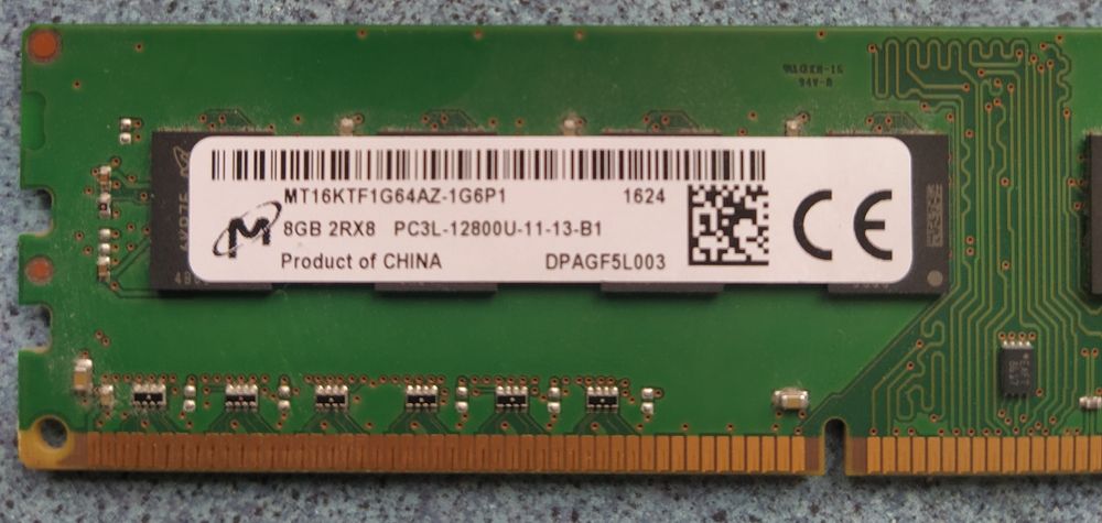 RAM 8GB 2Rx8 PC3l