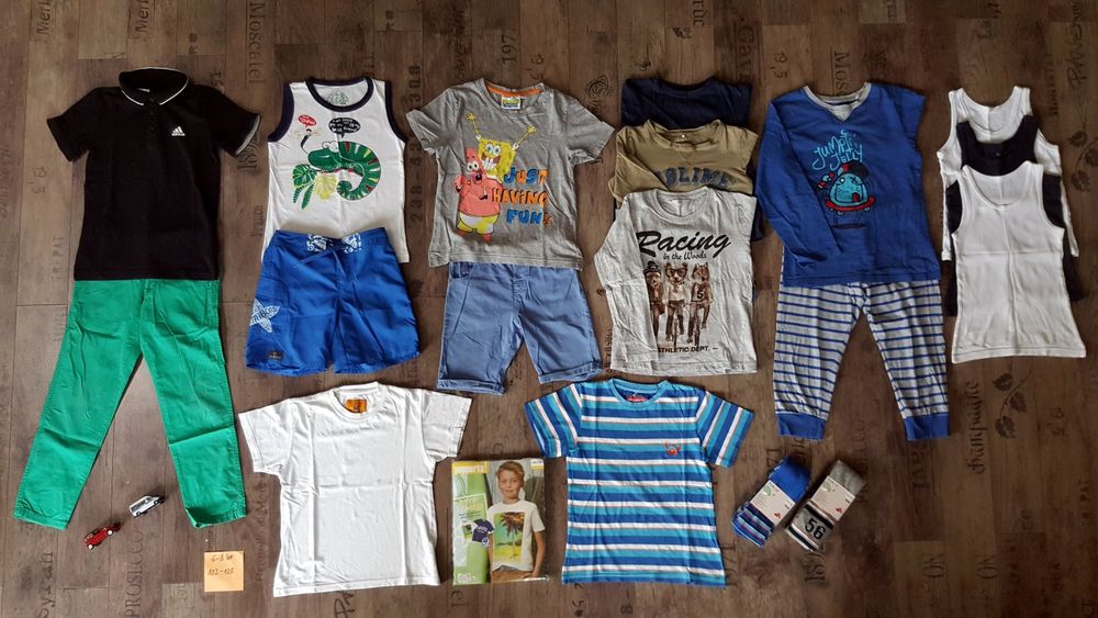 Zestaw, paka dla chłopca 6 - 8 lat, rozmiar 122 - 128, 19 szt