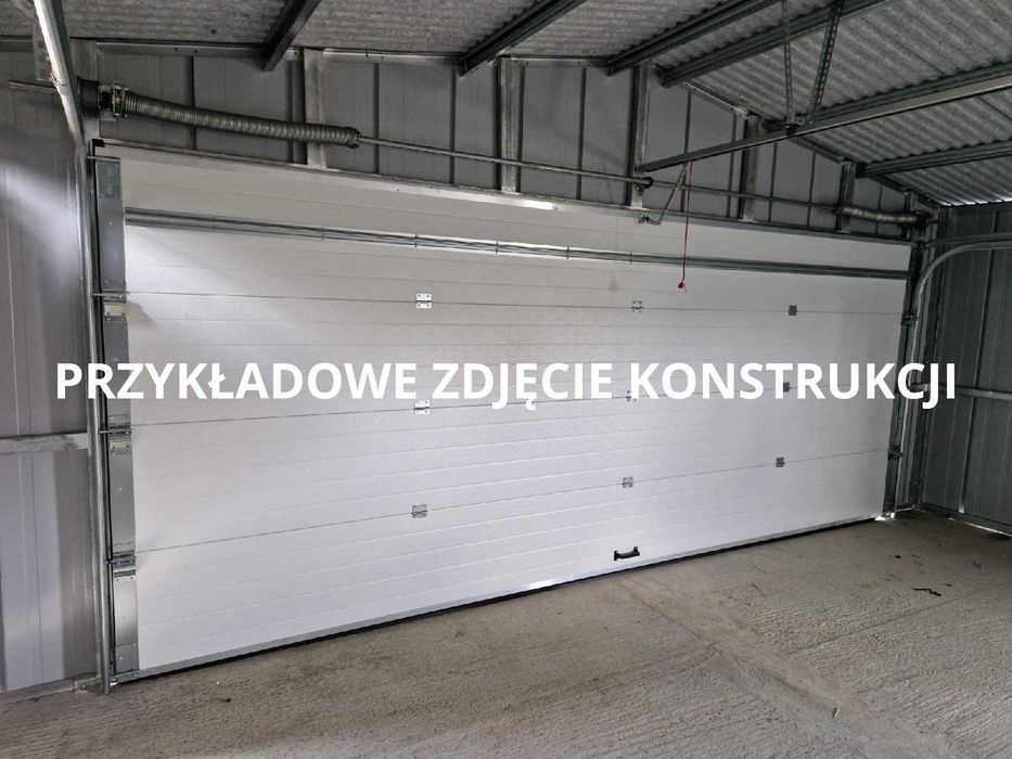Garaż 7x5m garaz blaszany z bramą segmentową drewnopodobny |6x6 9x5|