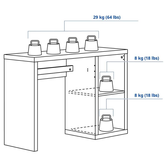 Conjunto Secretária KALLAX + Cadeira SMÄLLEN (IKEA) – Como Novo!