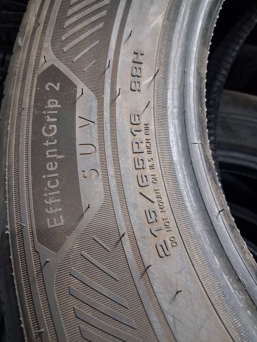 215/65 16 Goodyaer Efficient grip Perfomance 2 Шини б/у літо ПАРА