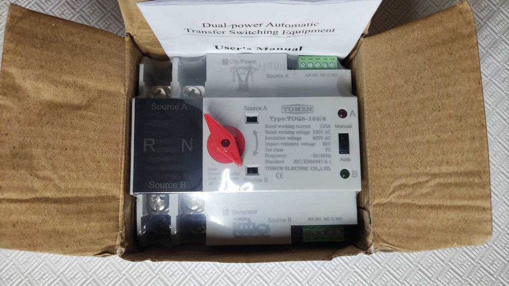 Автомат вводу резерву АВР ATS TOMZN TOQ5-125 2р, 4р
