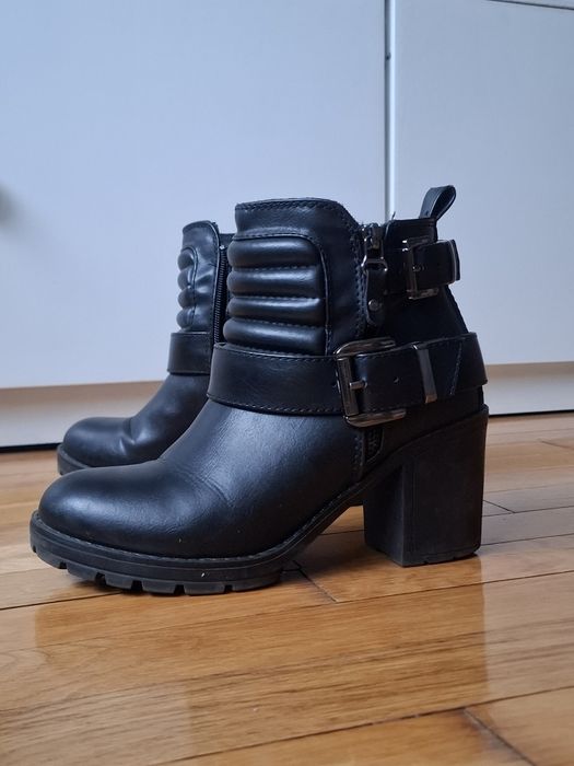 Botki motocyklowe kowbojki na obcasie