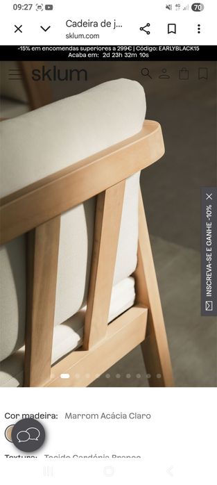 Mesa e 6 cadeiras Sklum (ainda empacotadas)