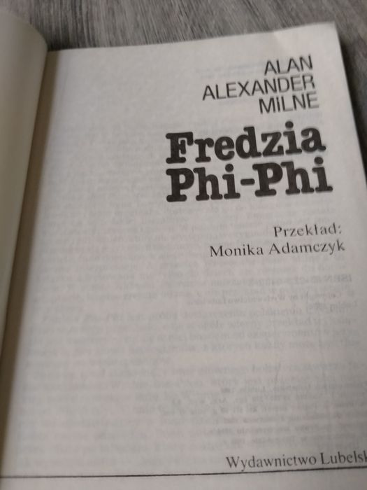 Alan Alexander Milne Fredzia Phi-Phi